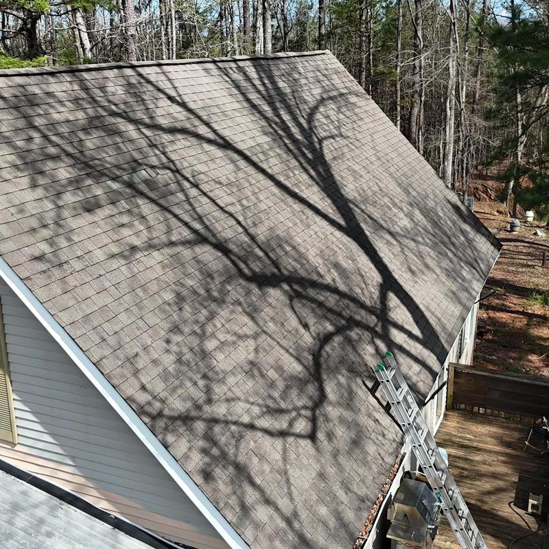 Owens Corning Duration shingle roof with ladder