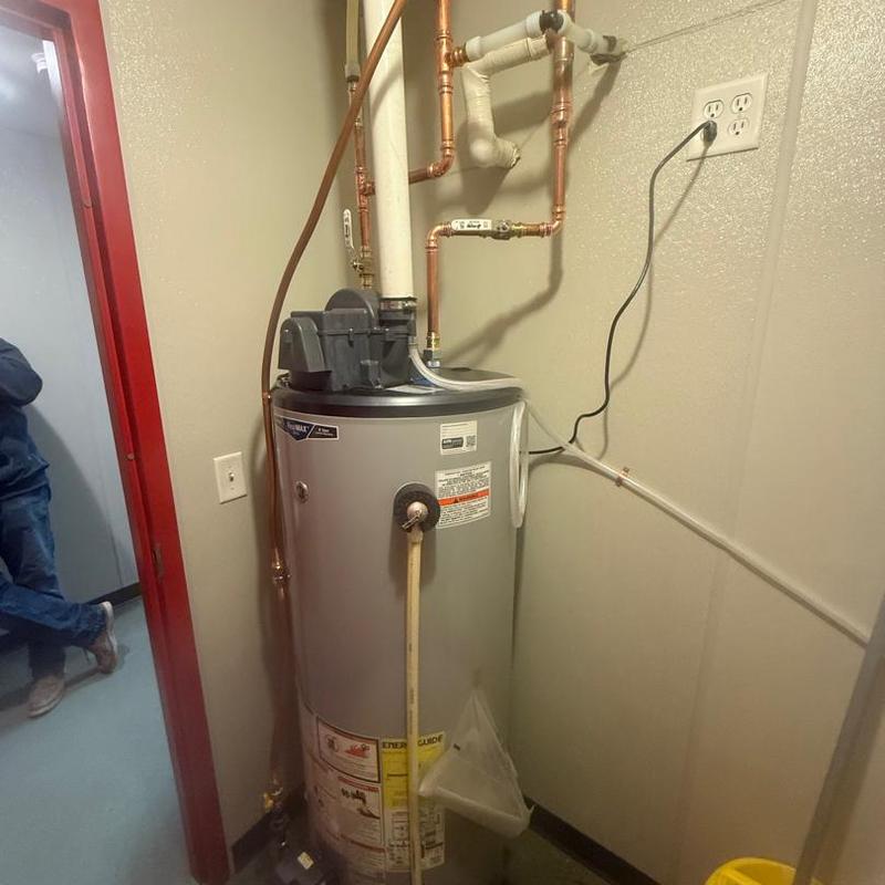 Water heater with new copper piping installation