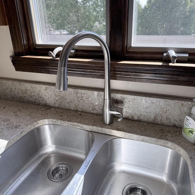 Kitchen faucet and stainless steel sink installation Kitchen faucet and stainless steel sink installation