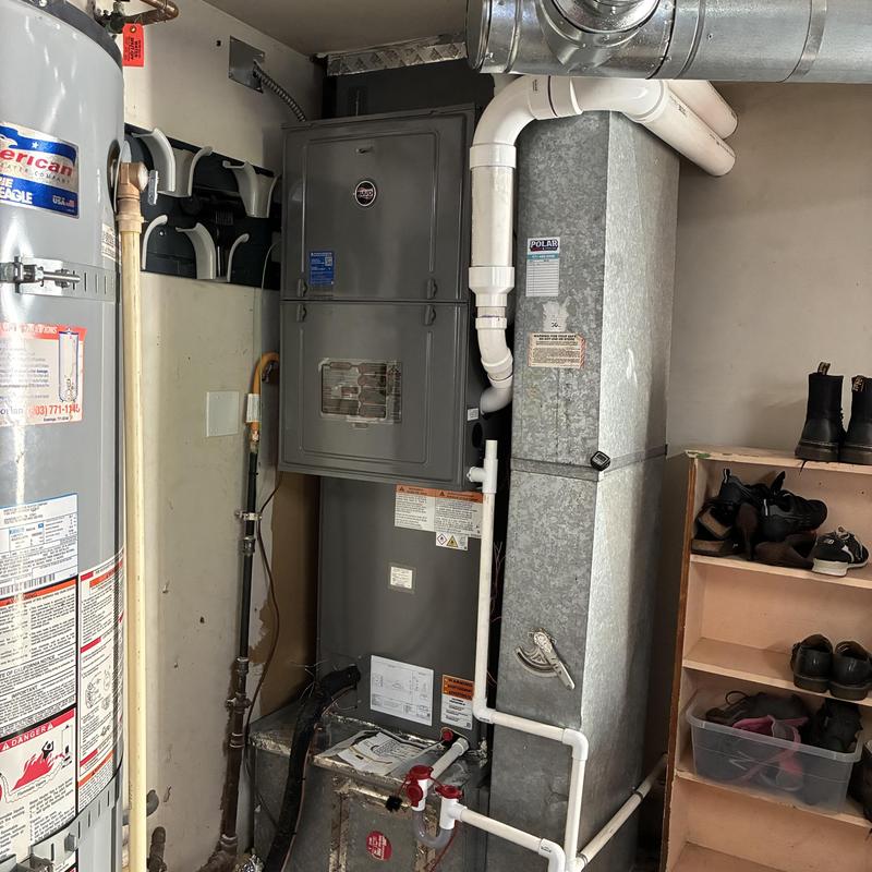 Ruud 96% gas furnace with ductwork and piping Ruud 96% gas furnace with ductwork and piping