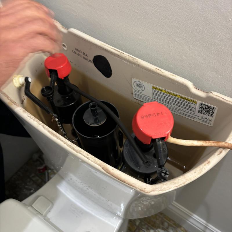 Toilet fill valve and water supply line repair