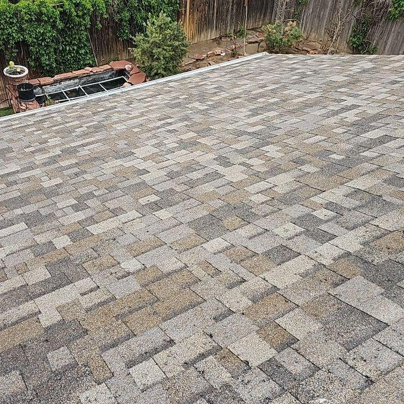 Asphalt shingle roof with hail damage inspection results Asphalt shingle roof with hail damage inspection results