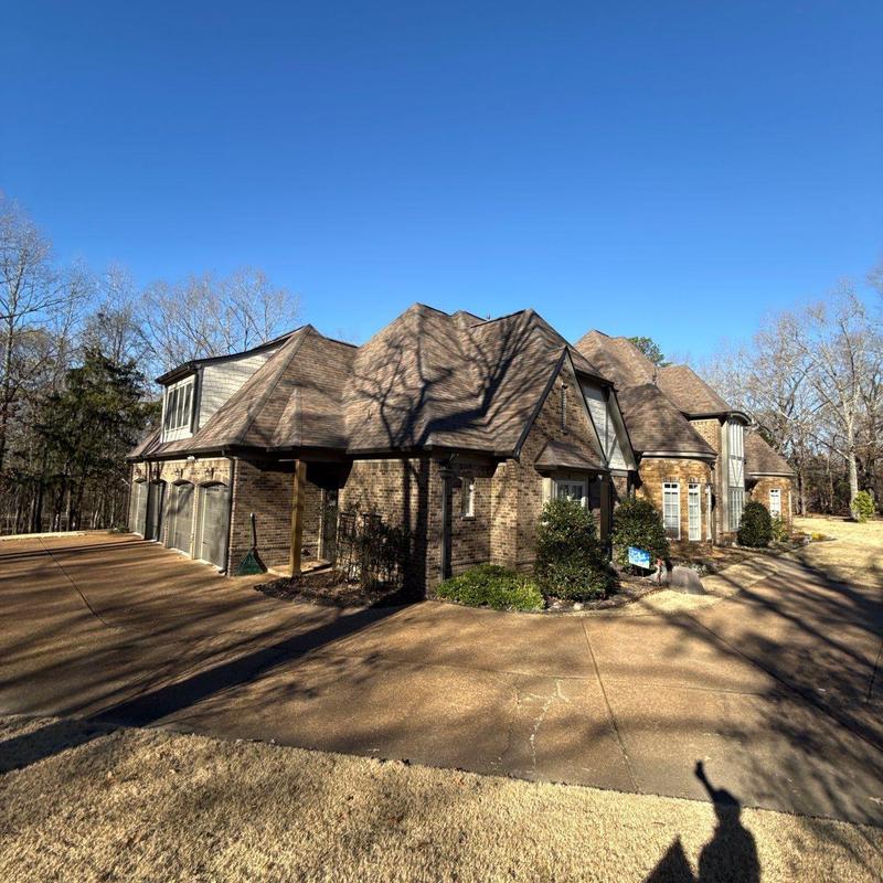 Asphalt roof replacement on brick home Eads TN