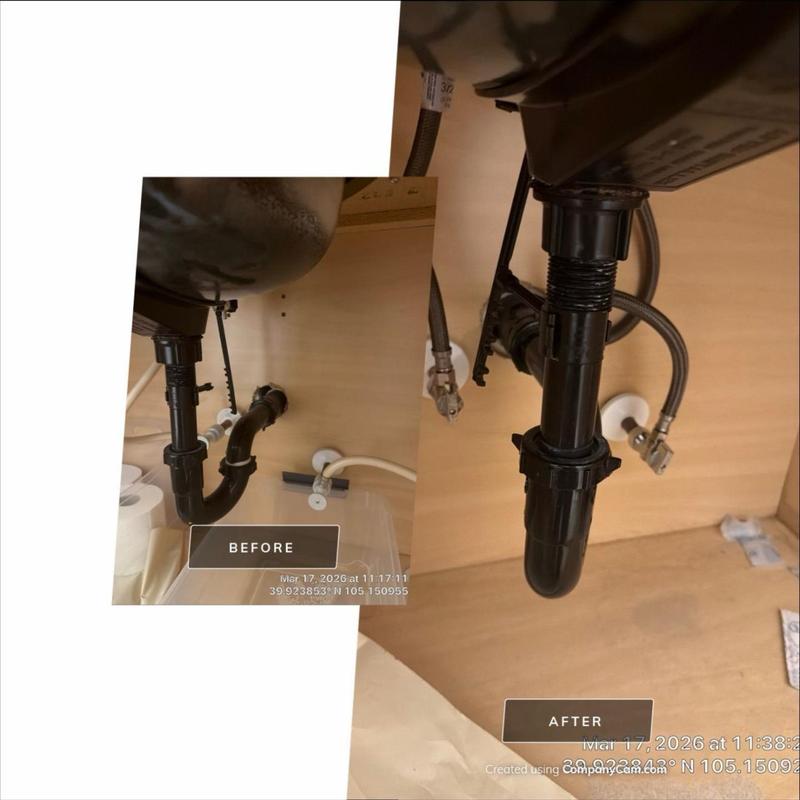 Sink drain trap replacement under kitchen cabinet