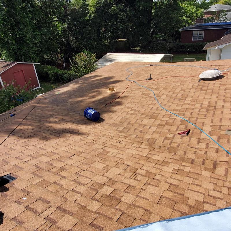 Retail roof with Owens Corning Oakridge Desert Tan shingles