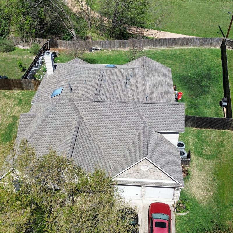 Weatherwood GAF HDZ roof with ridge vents and skylights Weatherwood GAF HDZ roof with ridge vents and skylights