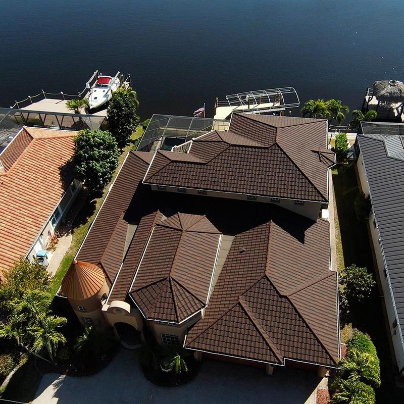 Stonecoated steel roof with coastal durability in Cape Coral