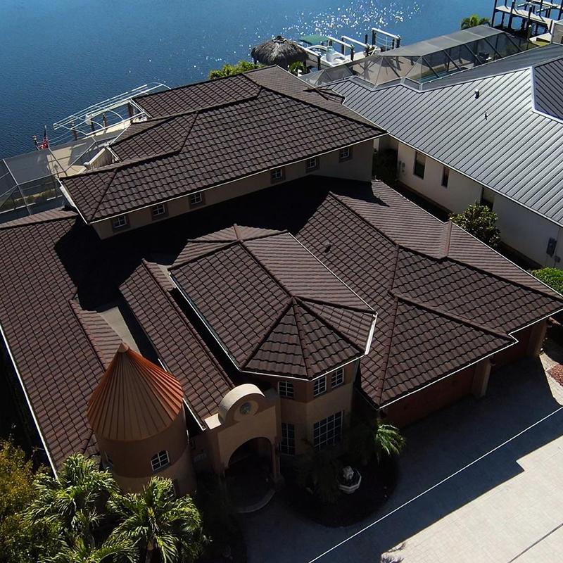 Stonecoated steel roof and standing seam metal roof
