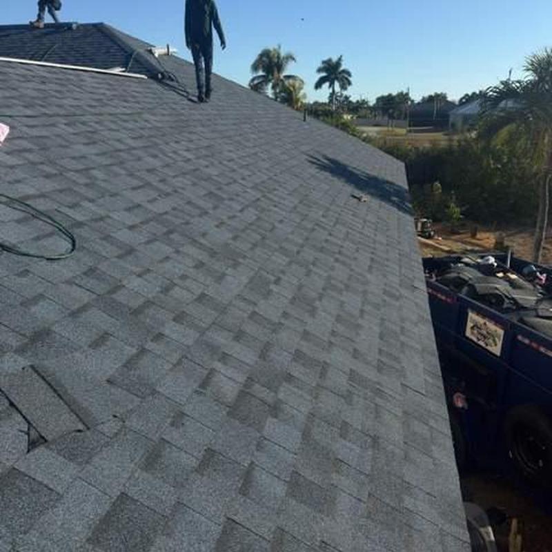 Owens Corning Harbor Blue shingle roof installation