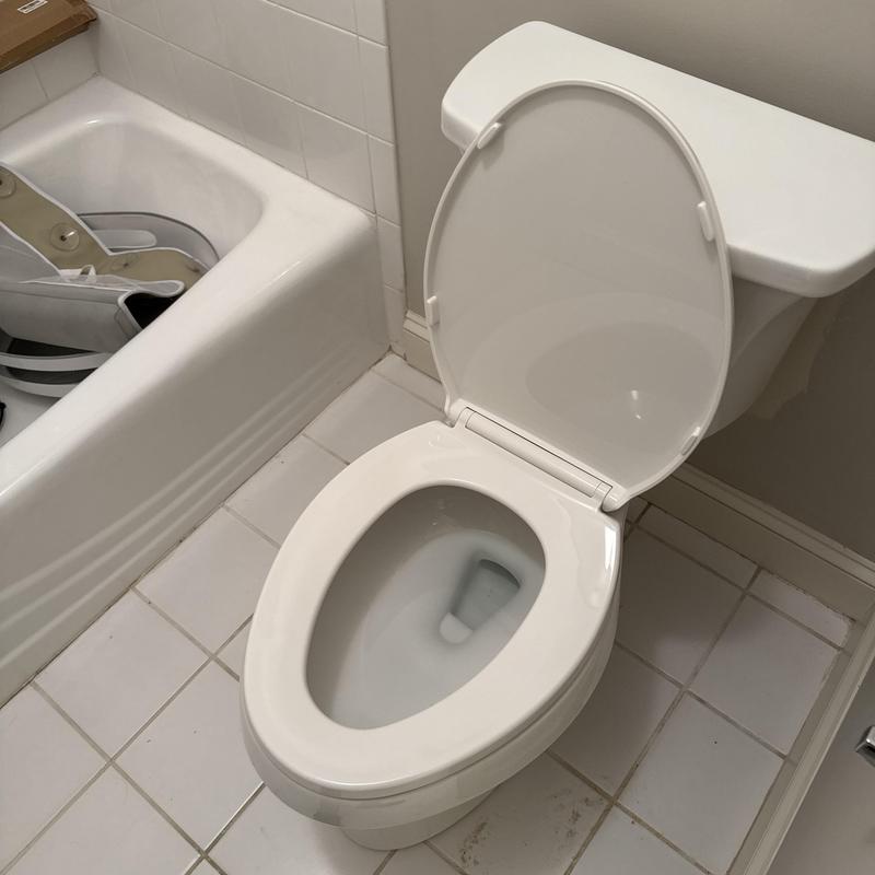 Kohler comfort height toilet installed in bathroom