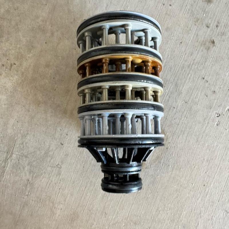 Water softener seal stack kit removed on floor