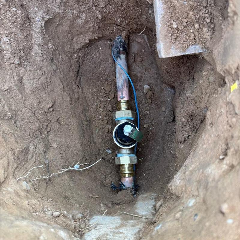 Pressure reducing valve installation in irrigation line