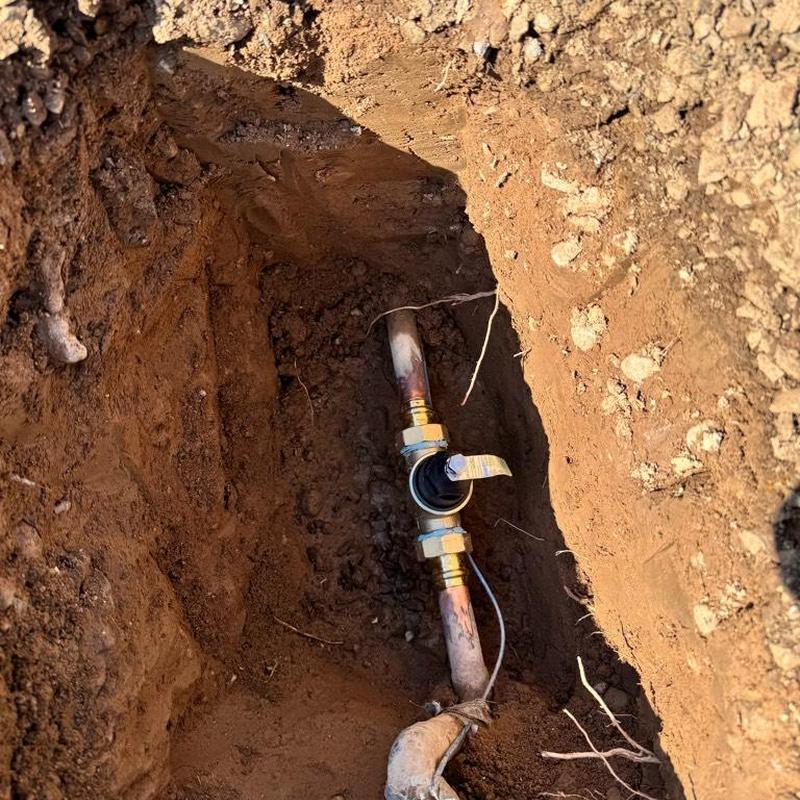 Pressure reducing valve installed on buried water line