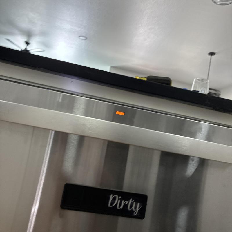 Dishwasher door properly leveled and sealed in kitchen