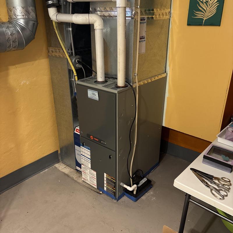 Trane gas furnace installation with vent pipes Trane gas furnace installation with vent pipes