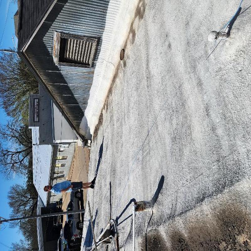 Fiber asphalt built-up roofing inspection hole leaks