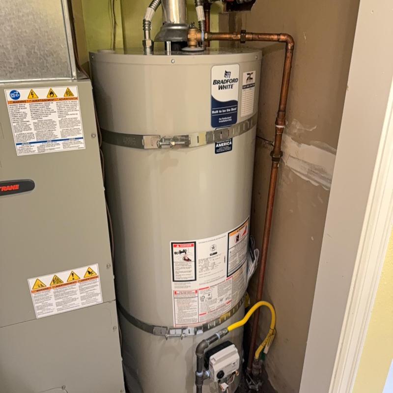 Bradford White 50-gallon gas water heater installation