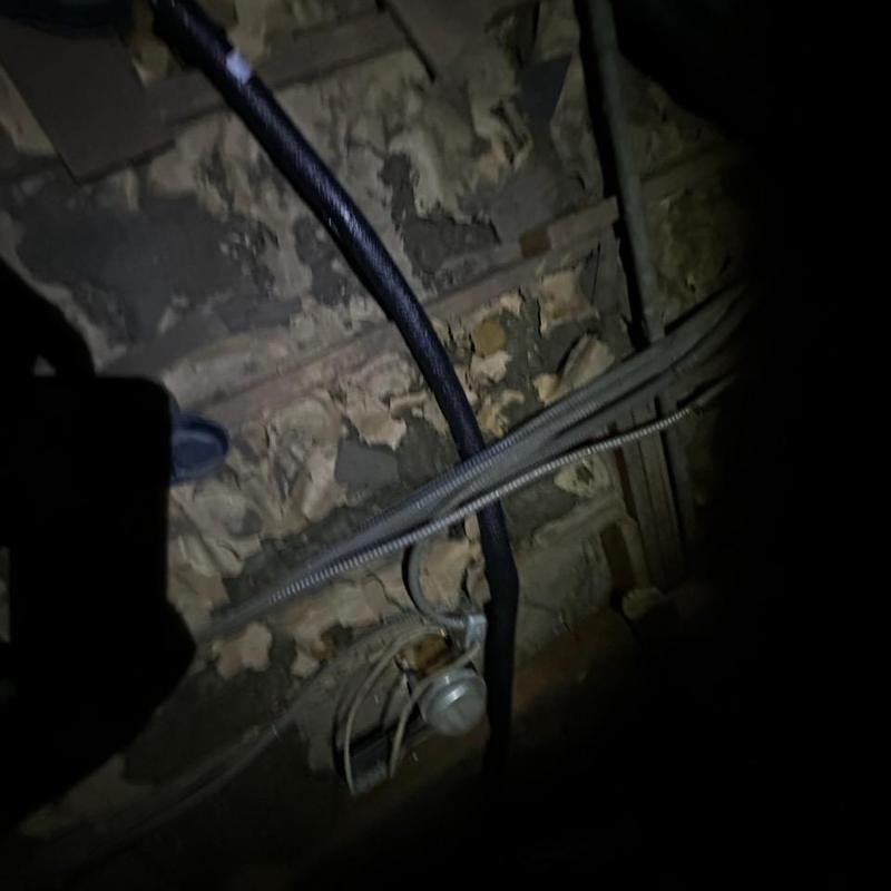 Uponor Pex pipe reroute through attic ceiling