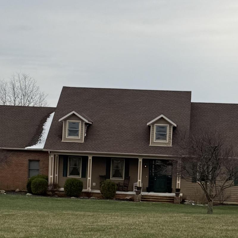 Asphalt shingle roof with hail and wind damage inspection Asphalt shingle roof with hail and wind damage inspection