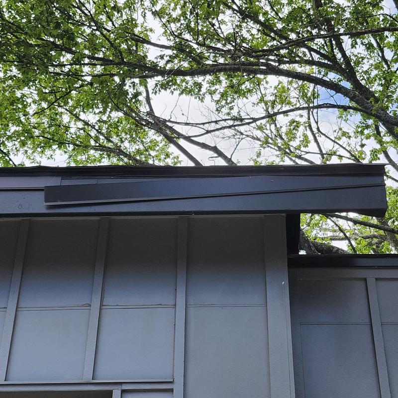 Drip edge installation on residential roof edge Drip edge installation on residential roof edge