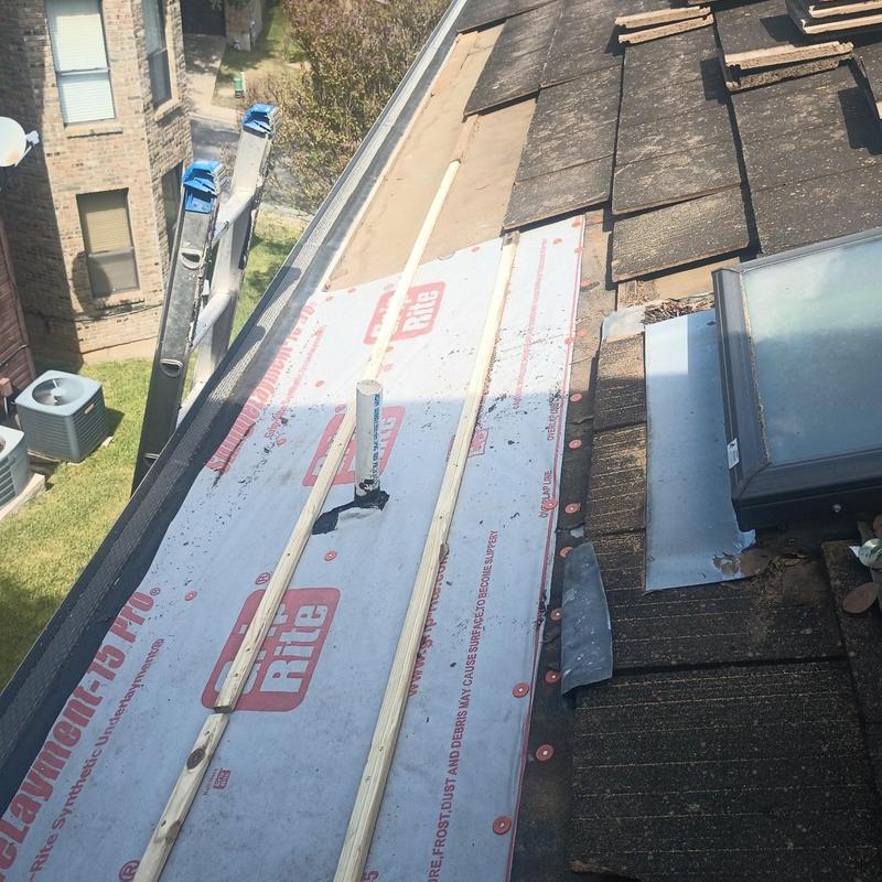 Concrete tile roof decking replacement with new underlayment