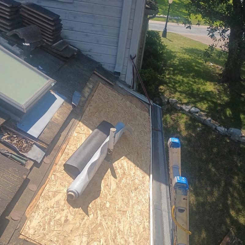 Concrete tile roof decking replacement and underlayment install