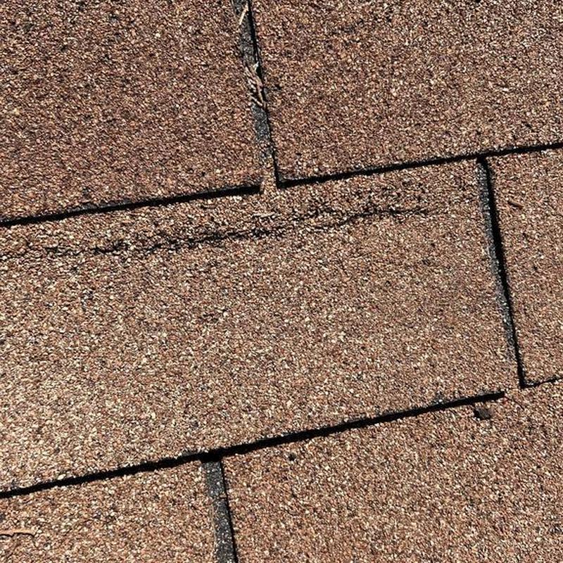 GAF asphalt roof shingles close-up with granules