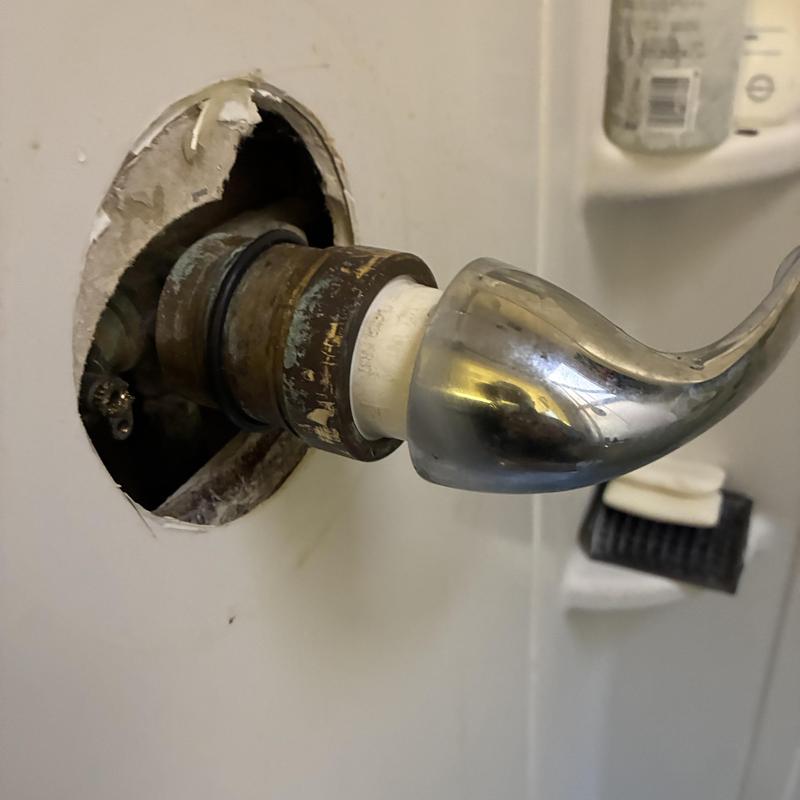 Delta shower valve cartridge with handle removed