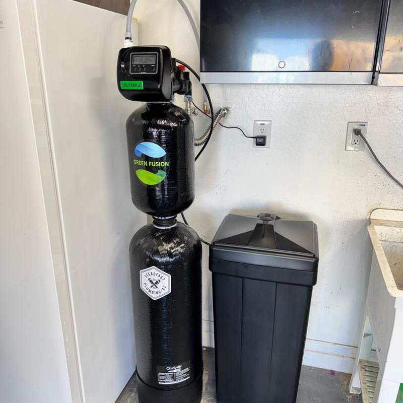 Green Fusion 1500 water softener system installed