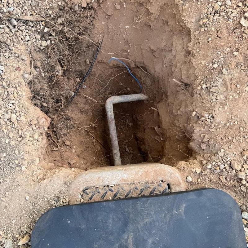 Pressure regulating valve and irrigation box installation trench