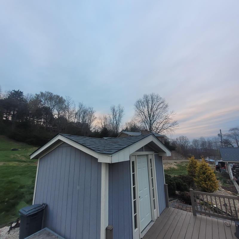 Atlas shingle system on small backyard shed roof