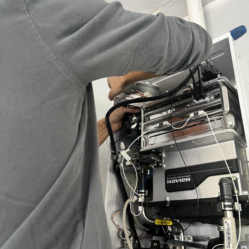 Navien tankless water heater internal component repair