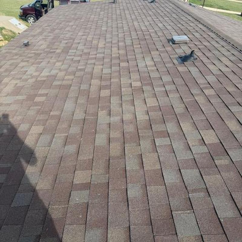 Asphalt shingle roof with vents installed in Joshua, TX
