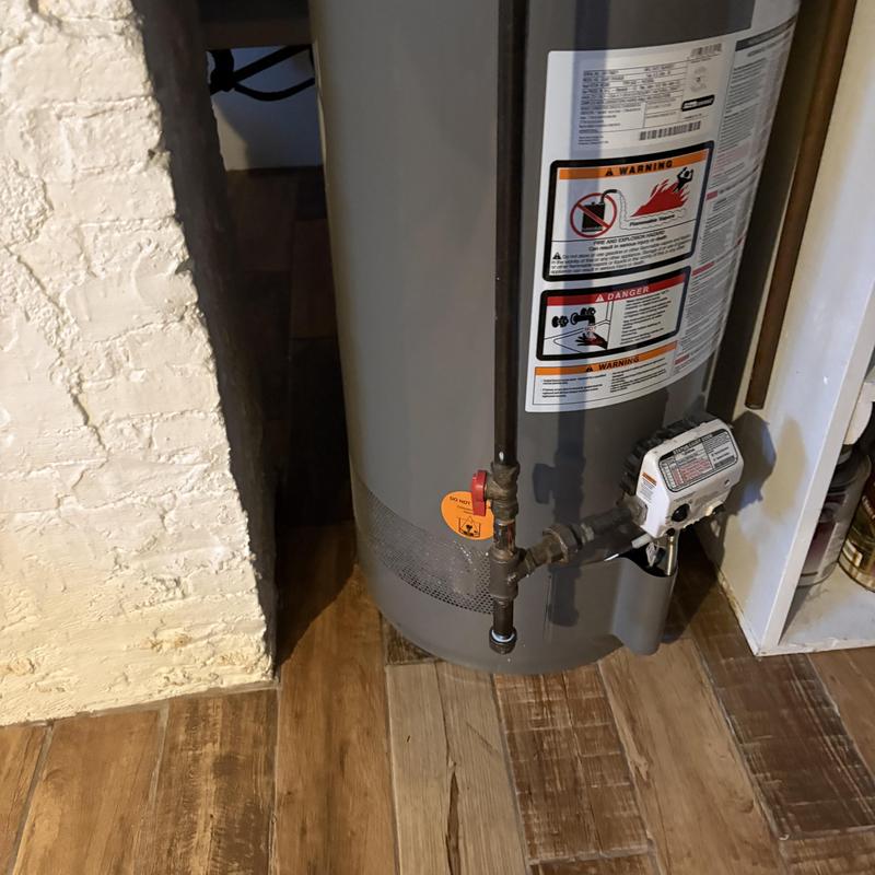 Water heater gas piping and valve installation