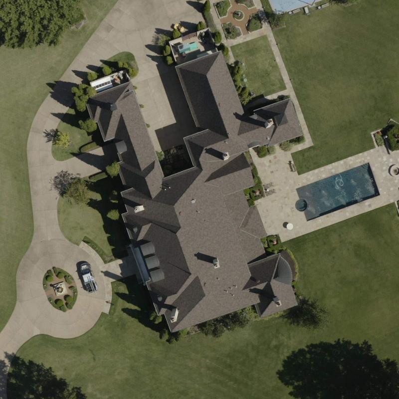 Designer asphalt shingle roof with open valleys and flashing