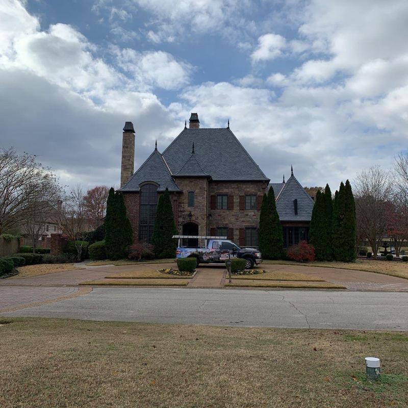 Chaplet designer shingle roof with custom copper flashing