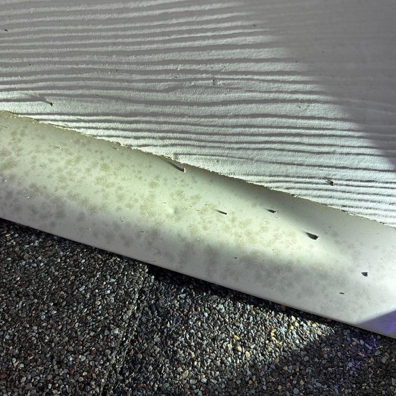 Roofing underlayment with hail damage and nail punctures