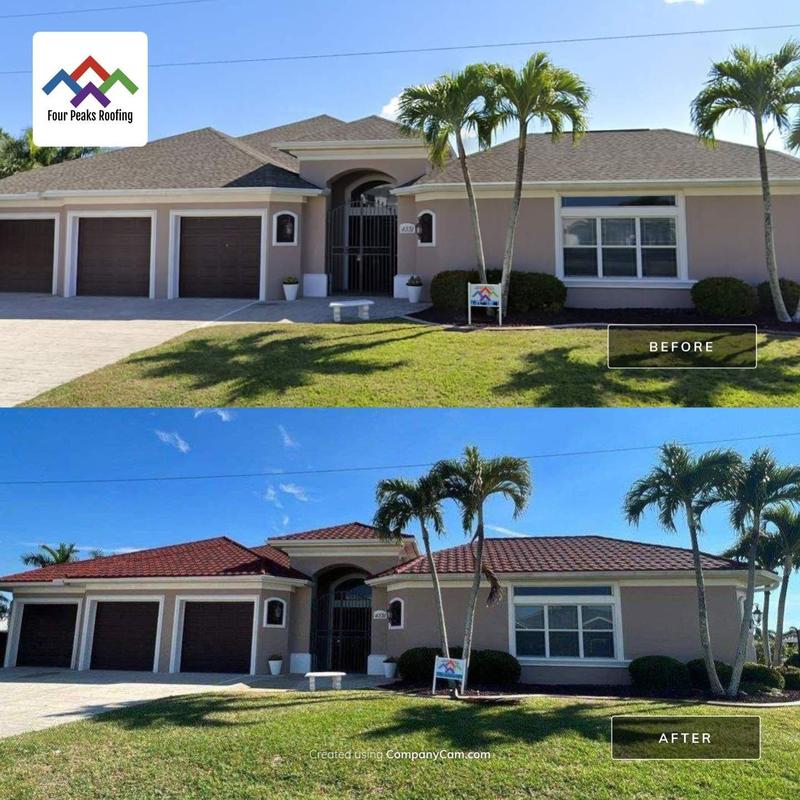 Stonecoated steel roof upgrade on Cape Coral home