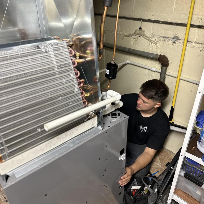 Rheem furnace and coil installation in basement