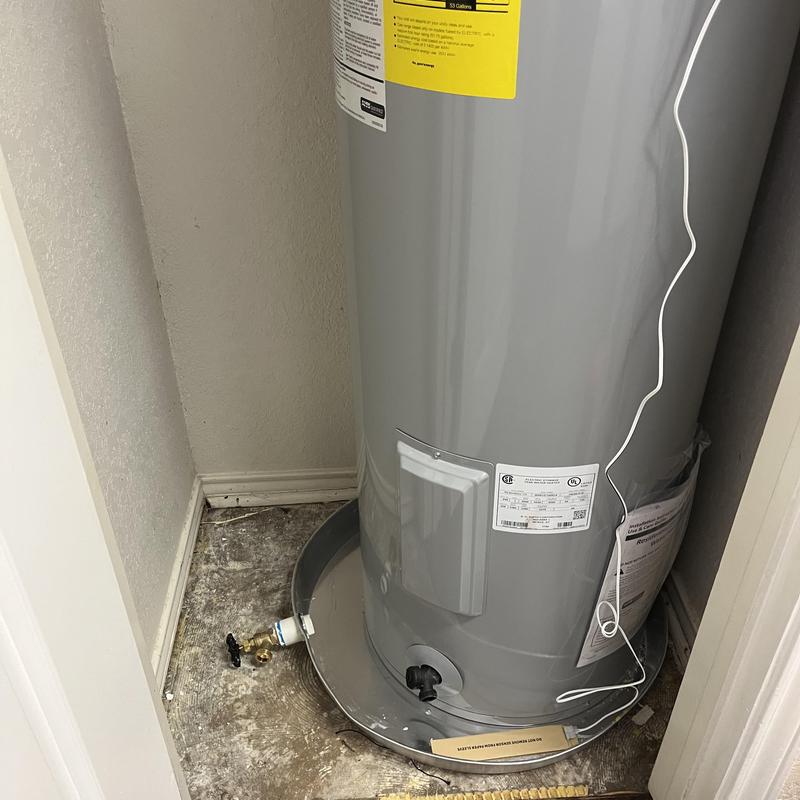 Electric water heater 40-gallon replacement in closet