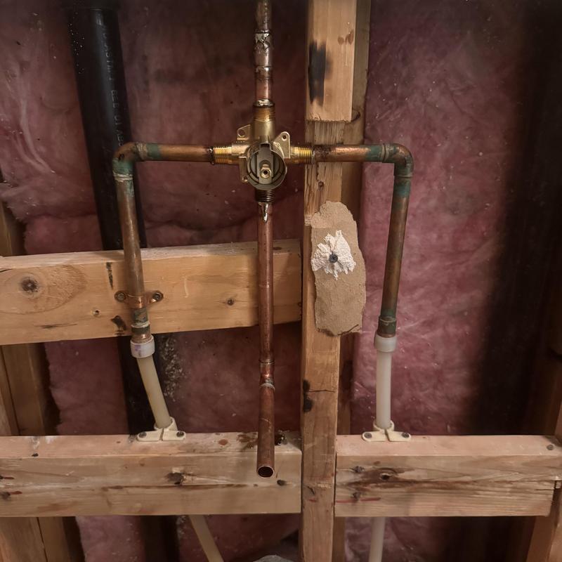 Moen shower valve installation with copper piping