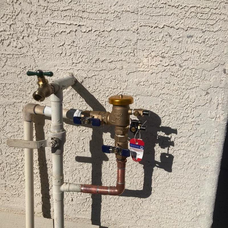 Pressure vacuum breaker installation with hose bib in Queen Creek