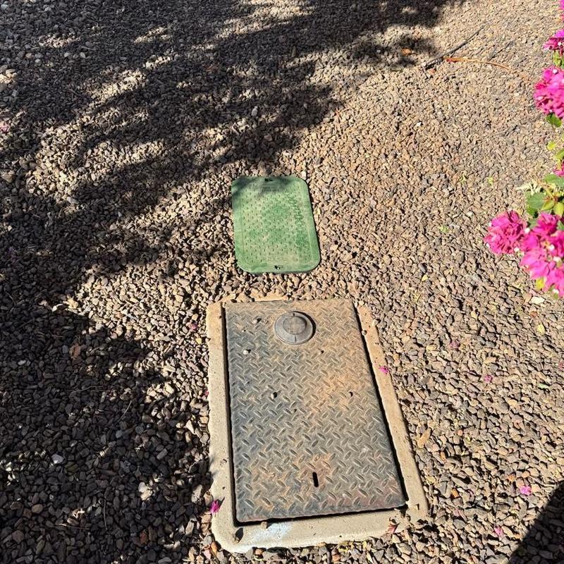 Pressure reducing valve and irrigation access box installation