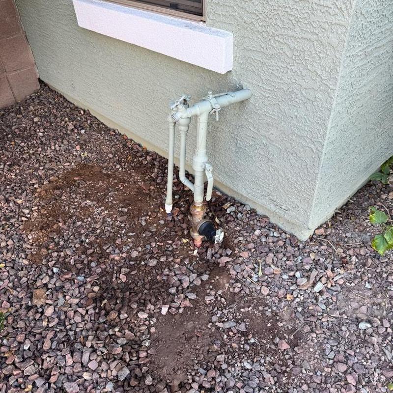 Pressure regulating valve on main copper riser pipe