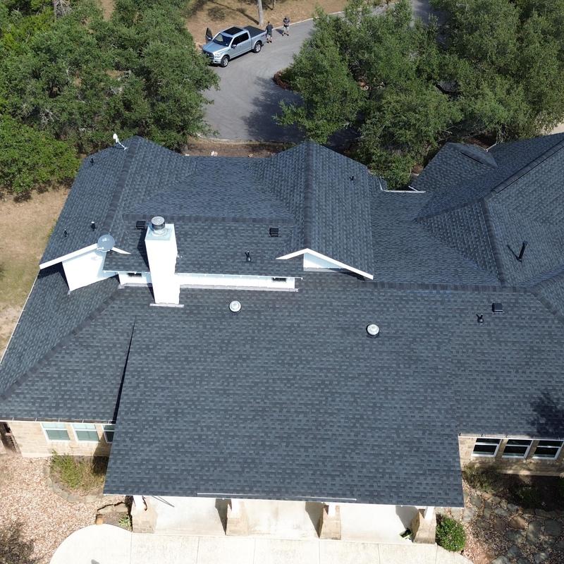 GAF HDZ 30 Charcoal roof with new ridge vent and gutters GAF HDZ 30 Charcoal roof with new ridge vent and gutters