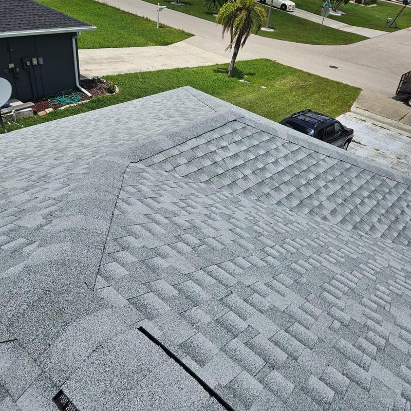 Shingle roof with ridge and hip details in Cape Coral