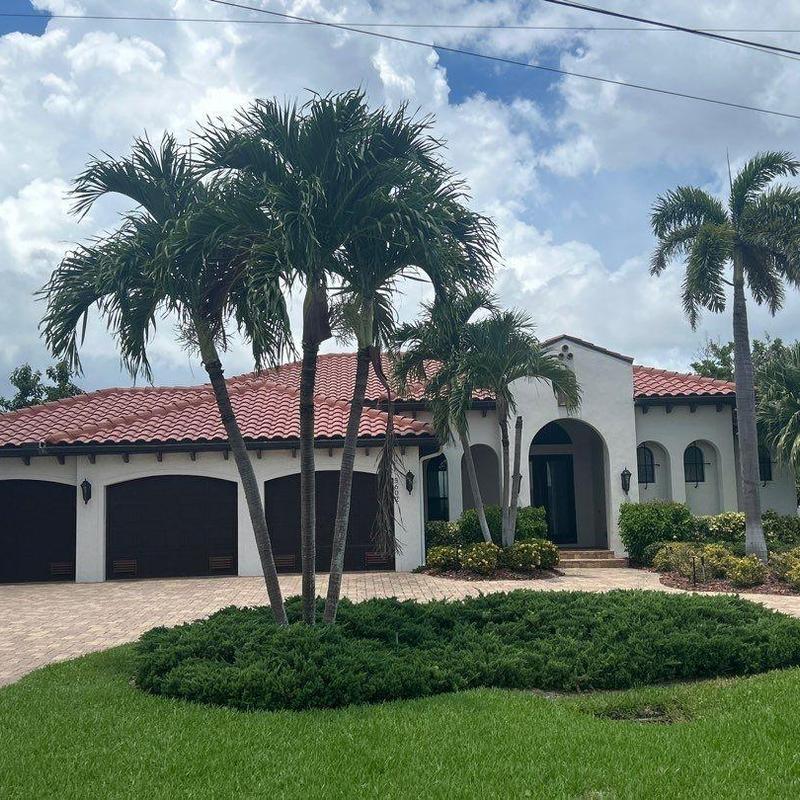 Concrete tile roof with Polyset AH160 adhesive in Cape Coral