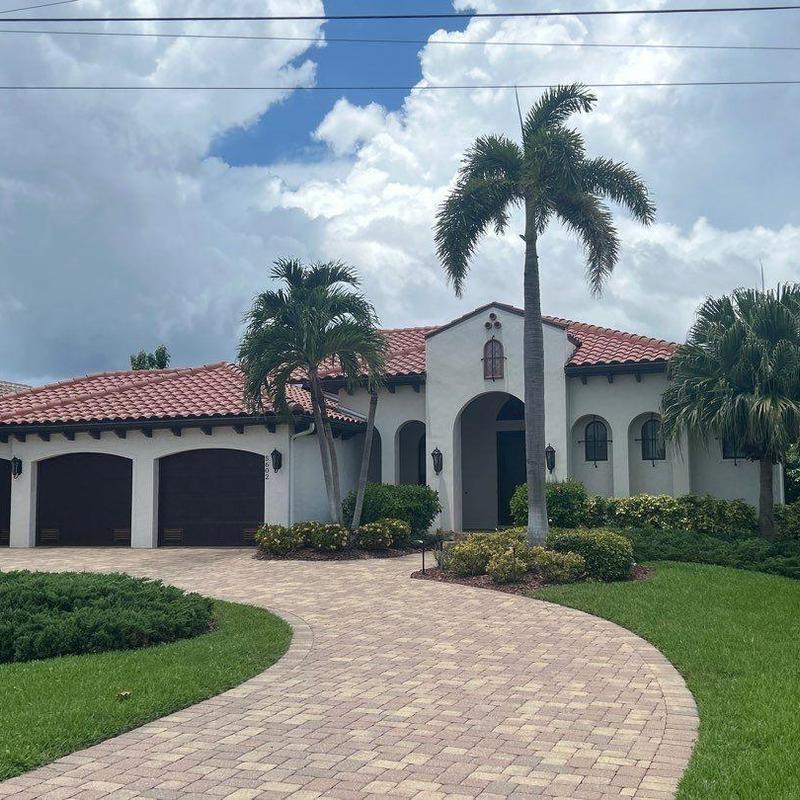 Concrete tile roof with Polyset AH160 foam Cape Coral