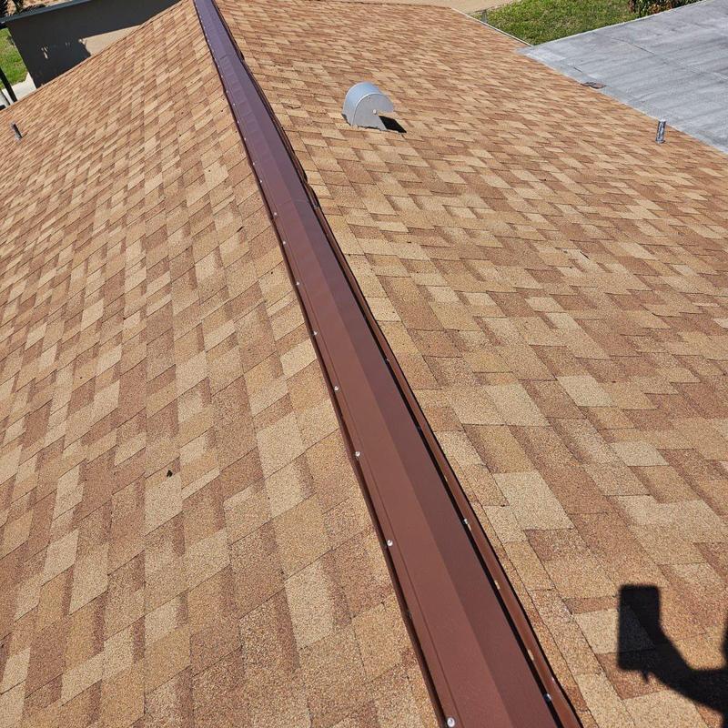 Shingle roof with metal ridge cap in Cape Coral