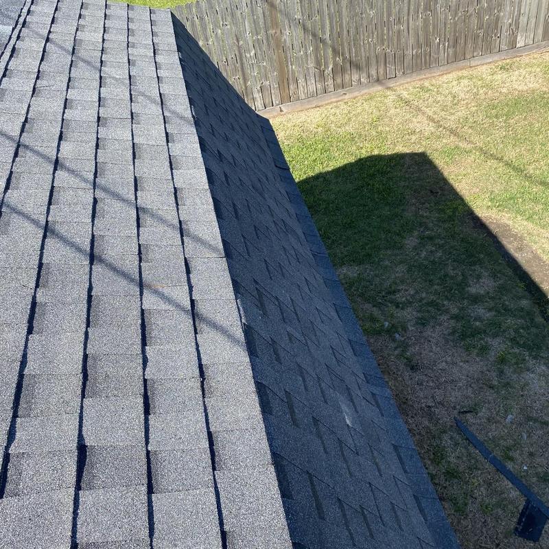 Architectural shingle roof on Pearland shed